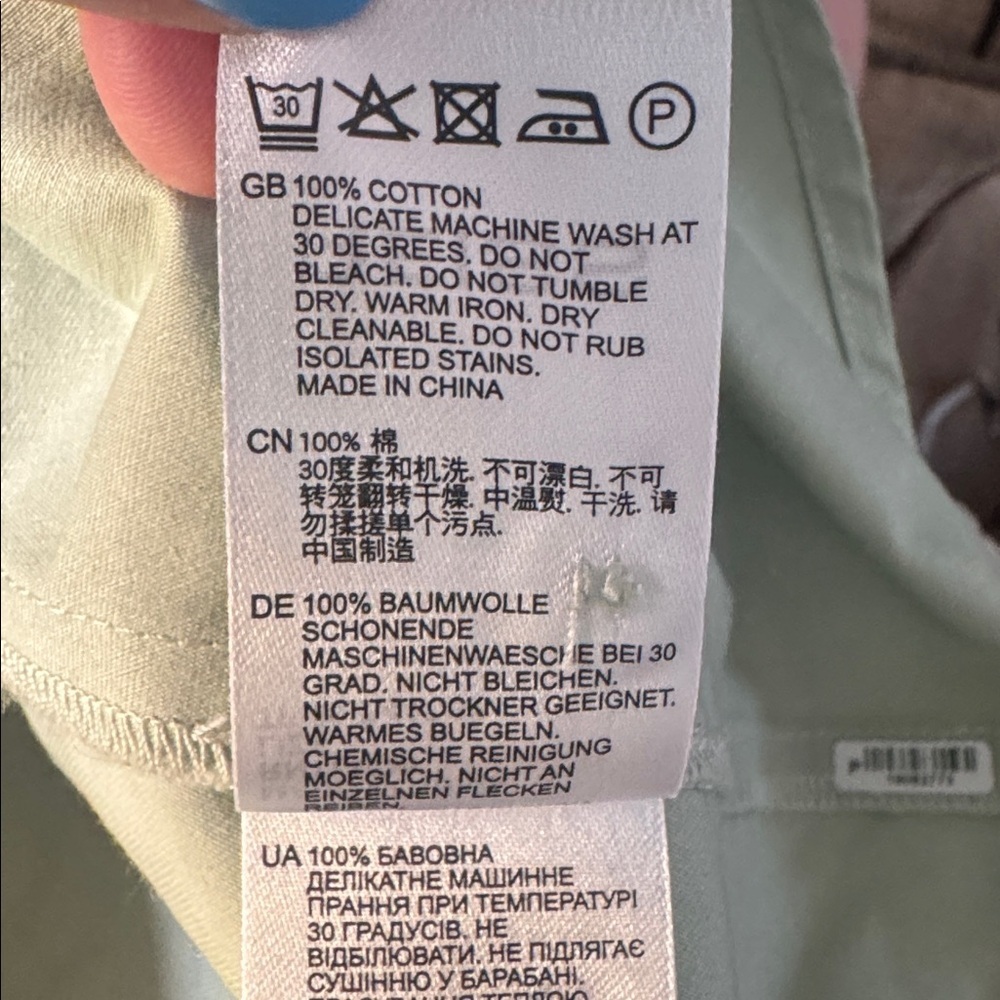 Reiss Liza 100% Cotton Corset Midi Dress in Sage Size 2 - Picture 15 of 15